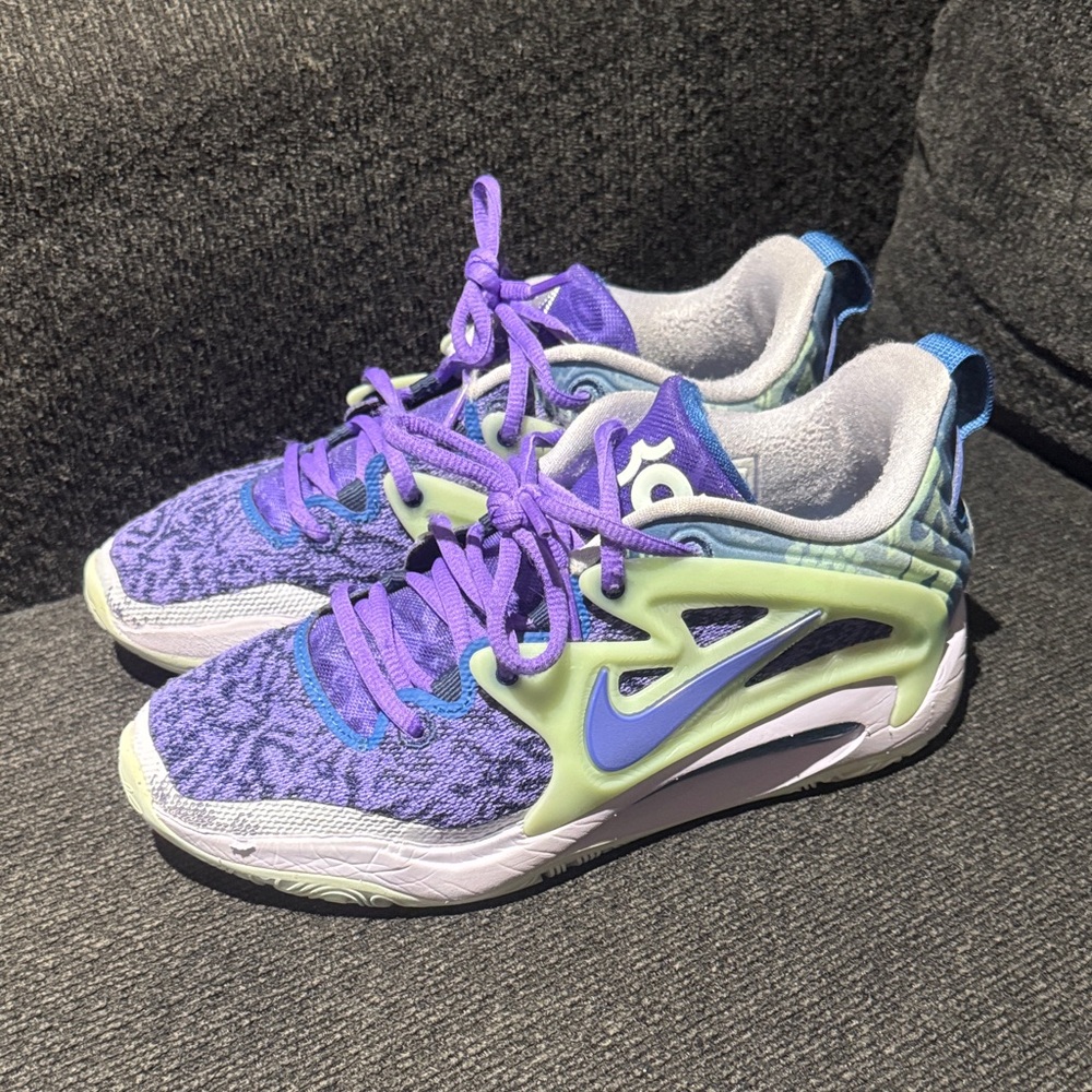 Nike Purple and Lime Green Sneakers